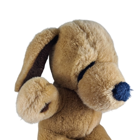 vintage 1979 - 83 Gund Stitch Puppy Dog 12" Plush Brown Teddy Stuffie Toy - Picture 3 of 3